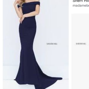 Sherri Hill Navy Maxi Dress Size 2!